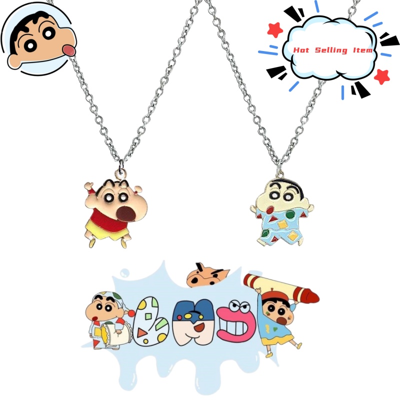 Men Accessories Gift Set - Crayon Shin-chan cartoon necklace ins cute