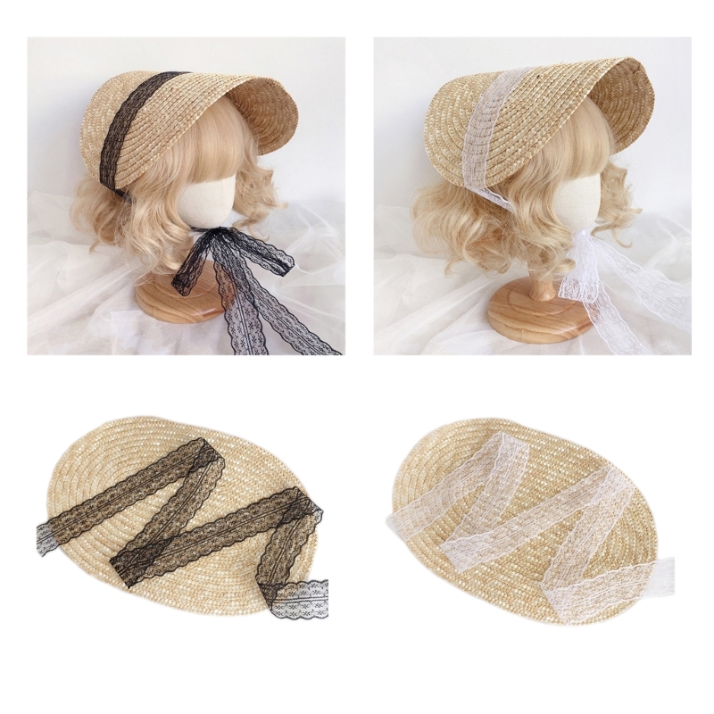 Men'S Victorian Accessories - French Style Victorian Bonnet Straw Cap