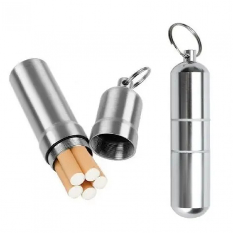 Men Accessories Gadgets - 1/2pcs Silver Aluminum Alloy Cigarette Box