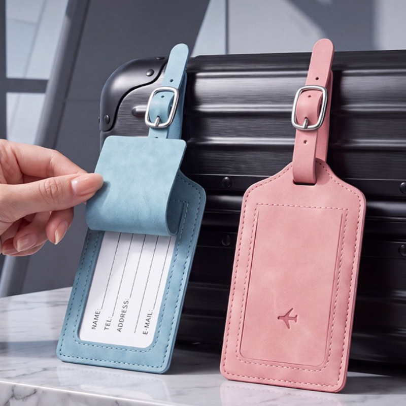 Men'S Accessories Travel Bag - 1PC PU Leather Luggage Tag Women