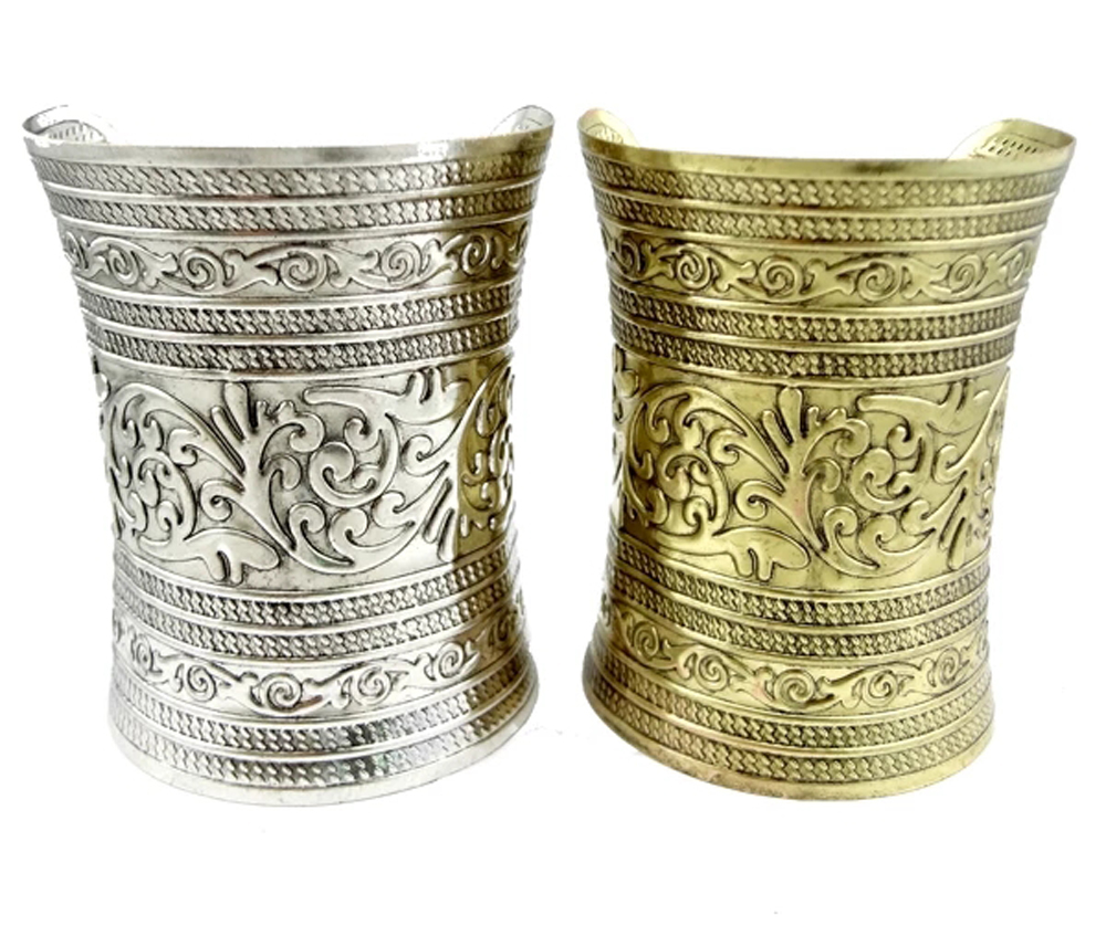 Men Accessories India - Vintage Alloy Wide Cuff Bracelet for