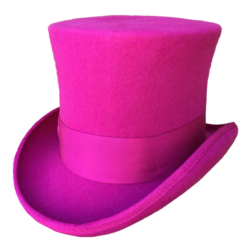 Men'S Victorian Accessories - Rose PINK Women Top Hat Victorian