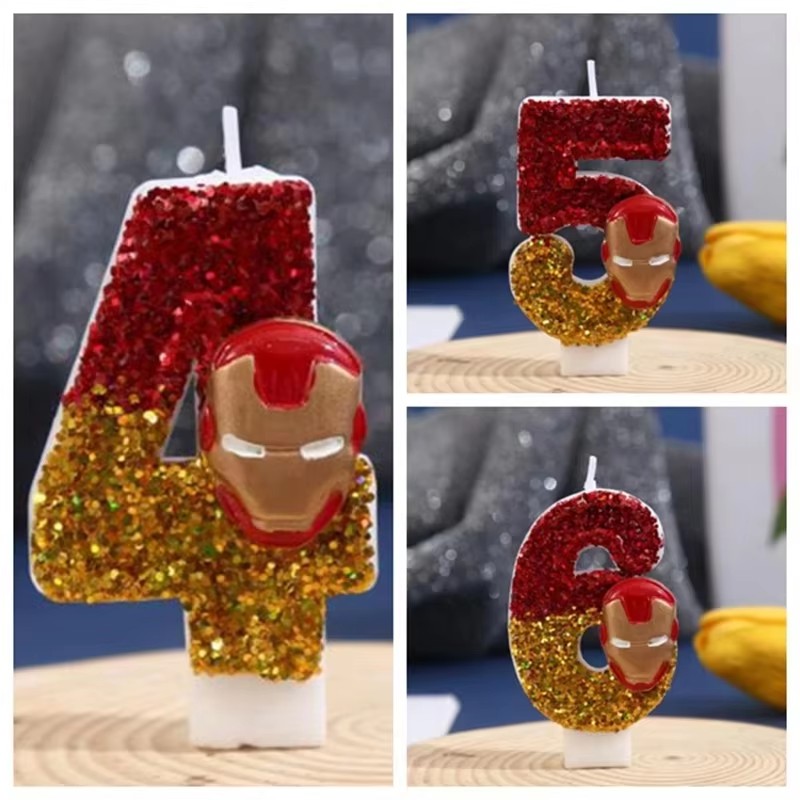 Men Accessories For Birthday Gift - 0-9 Cartoon Cake Insert Children's Party