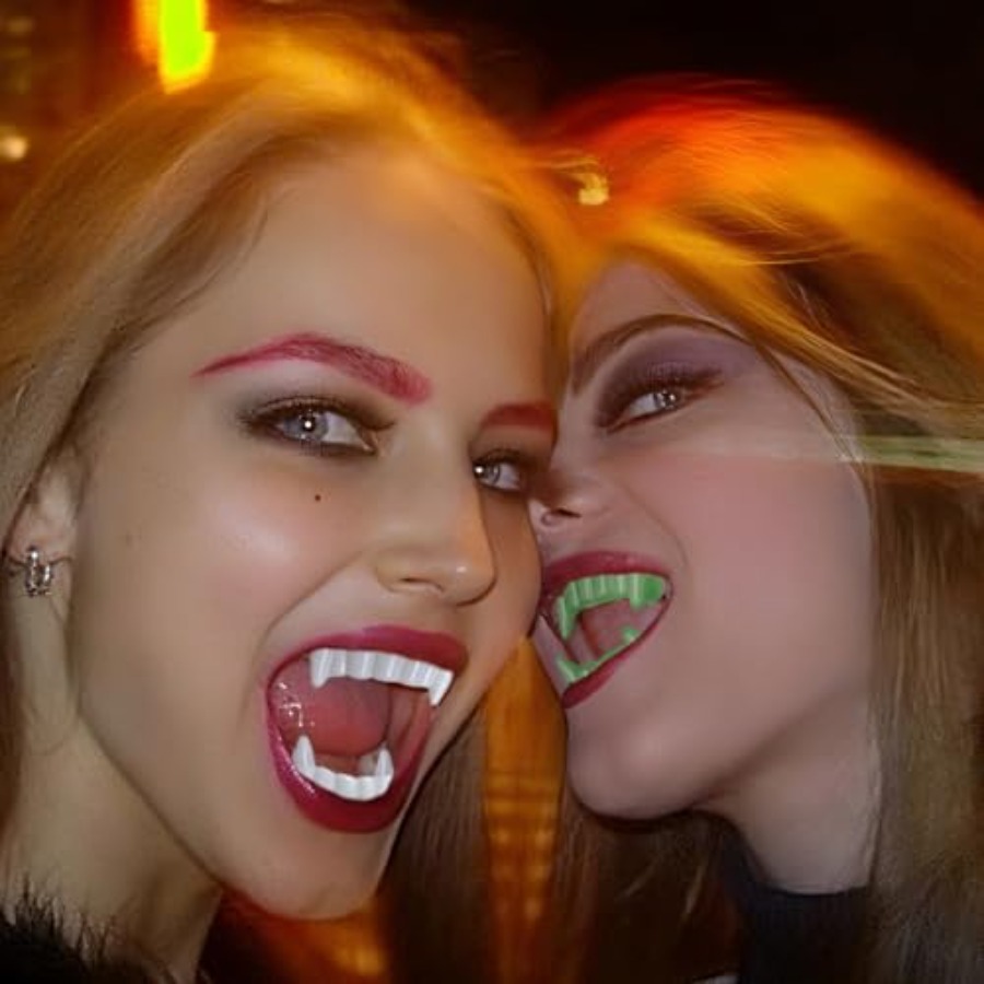 12 Pcs Halloween White Teeth F - Men'S Vampire Accessories recension och pris