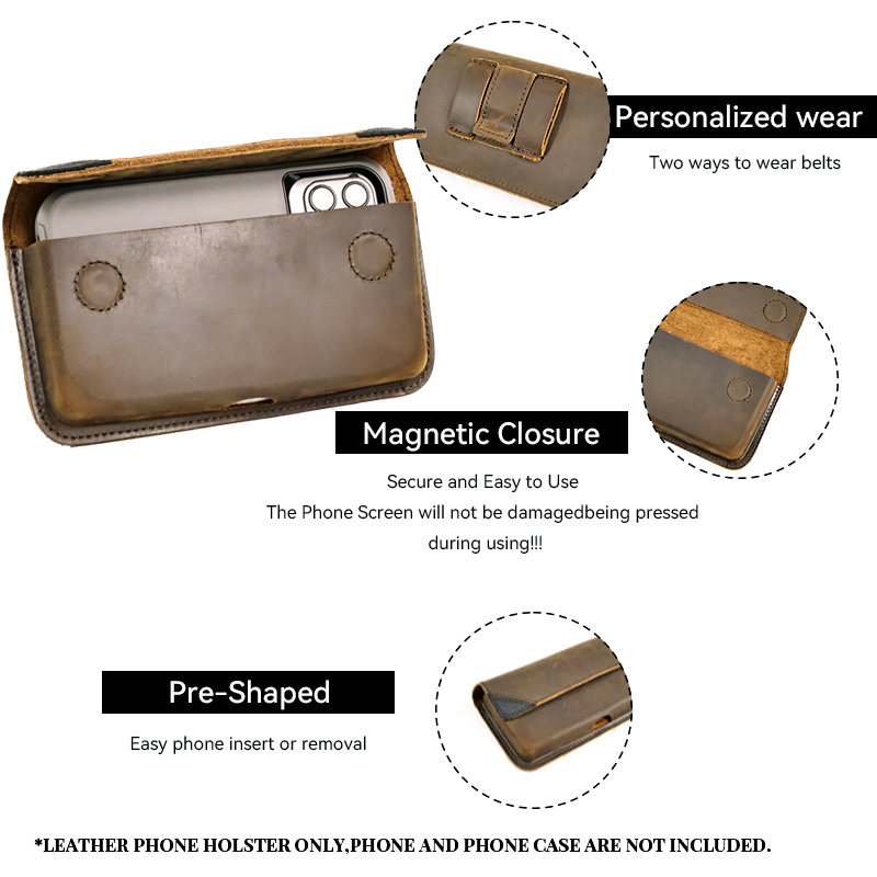 Genuine Leather Waist Bag for  - Men Accessories Pack recension och pris