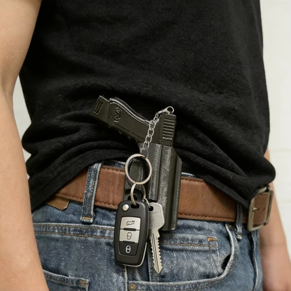 Pistol Shaped Mini Keychains T - Men Accessories For Birthday Gift recension och pris