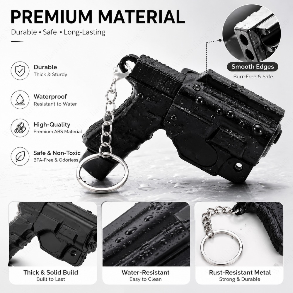 Pistol Shaped Mini Keychains T - Men Accessories For Birthday Gift recension och pris