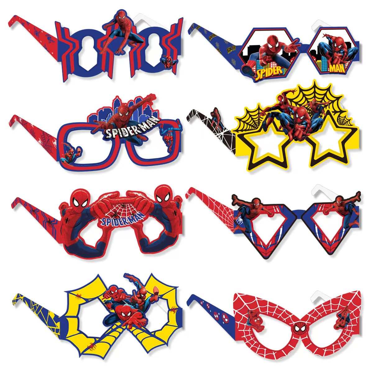 8PCS Spider-Man Paper Eco-Frie - Men Accessories For Birthday Gift recension och pris