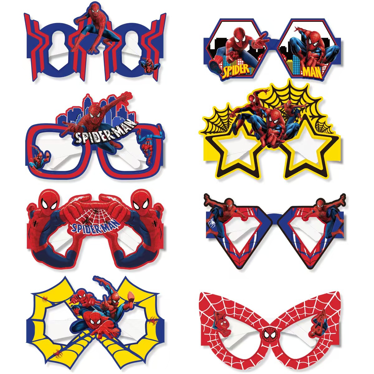 8PCS Spider-Man Paper Eco-Frie - Men Accessories For Birthday Gift recension och pris