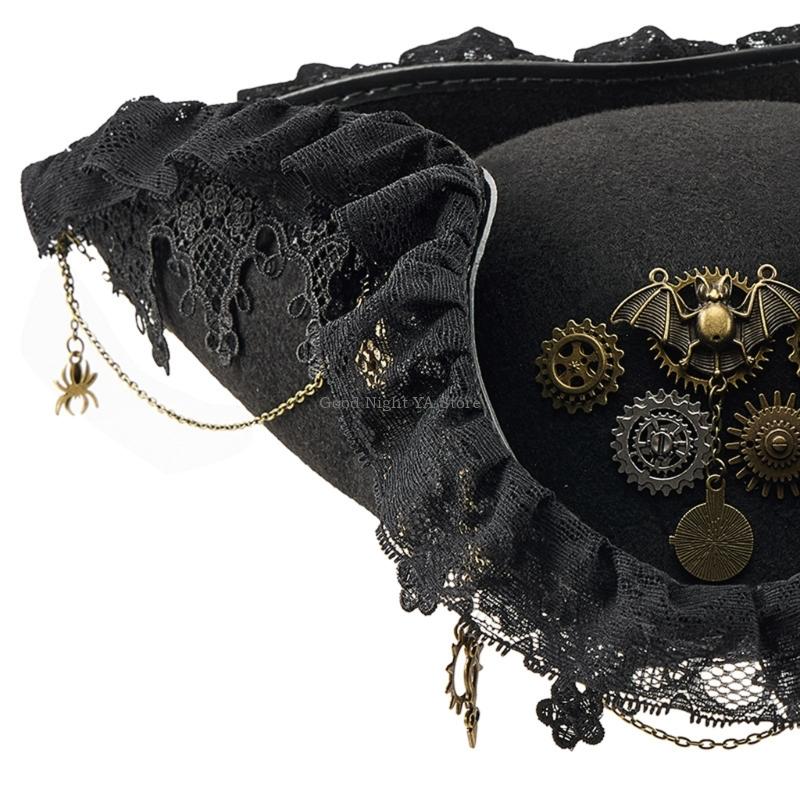 Lace Trim Bat Gear Pirate Hat  - Men'S Victorian Accessories recension och pris