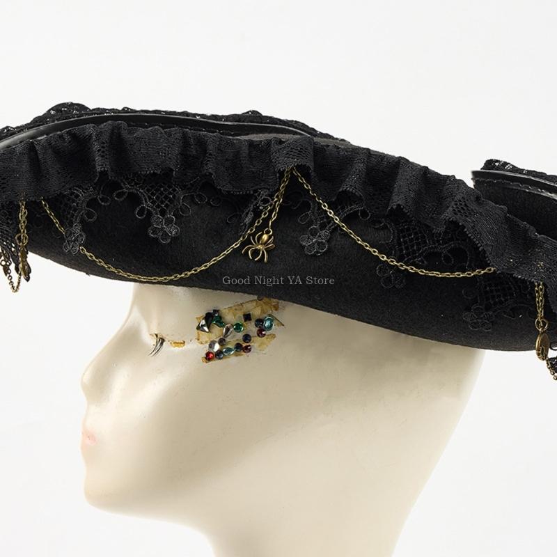 Lace Trim Bat Gear Pirate Hat  - Men'S Victorian Accessories recension och pris