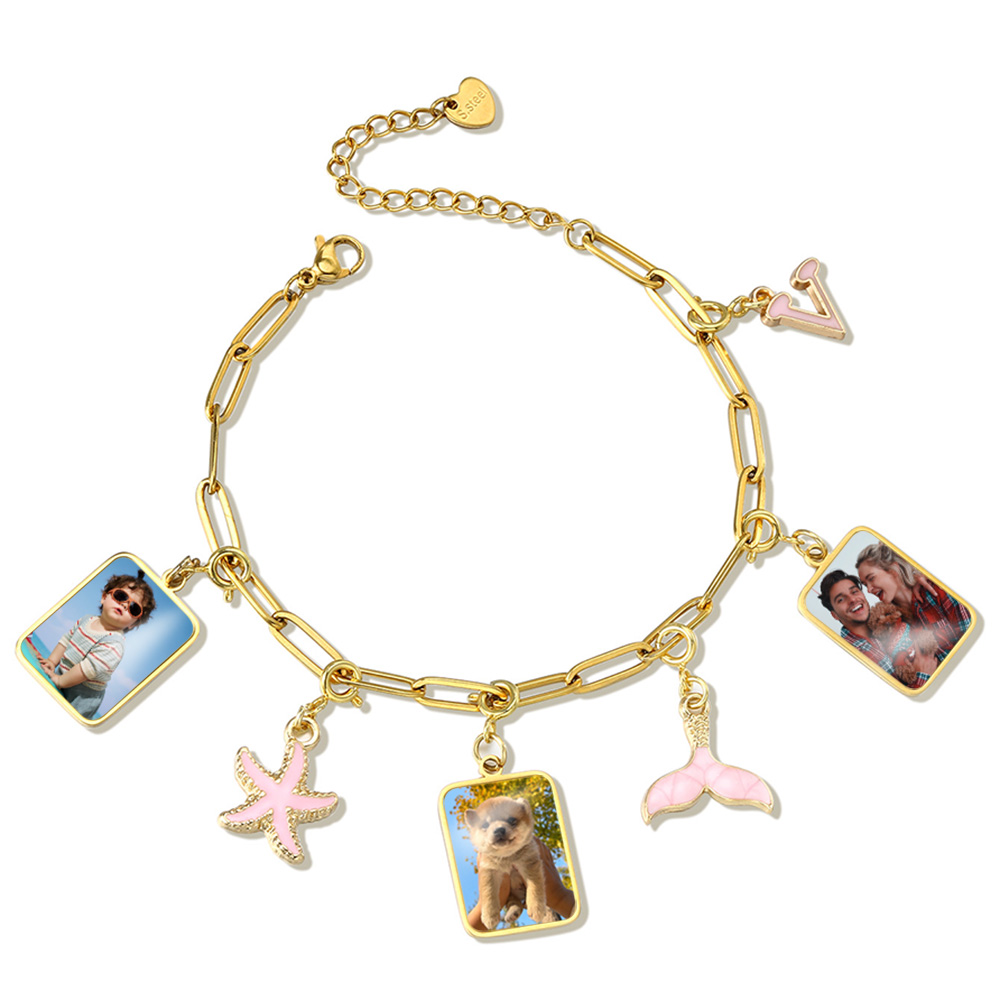 Customized Photo Letter Flag P - Men Accessories Bracelet recension och pris