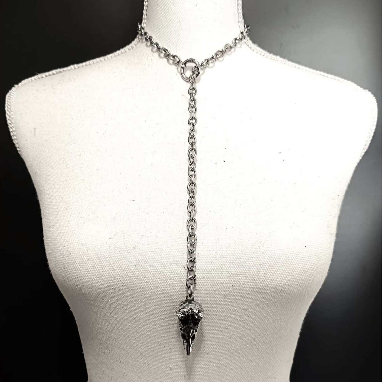 Gothic Crow Skull Necklace For - Men'S Vampire Accessories recension och pris