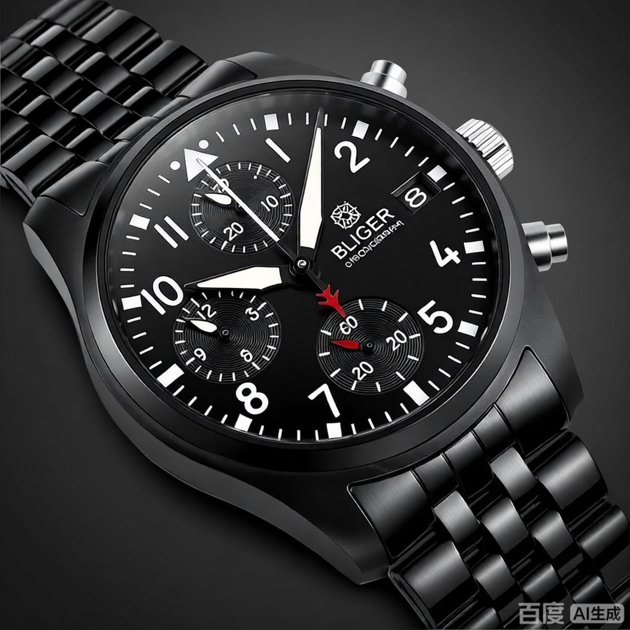 BLIGER Full Black Brushed 38mm - Men Accessories Bracelet recension och pris