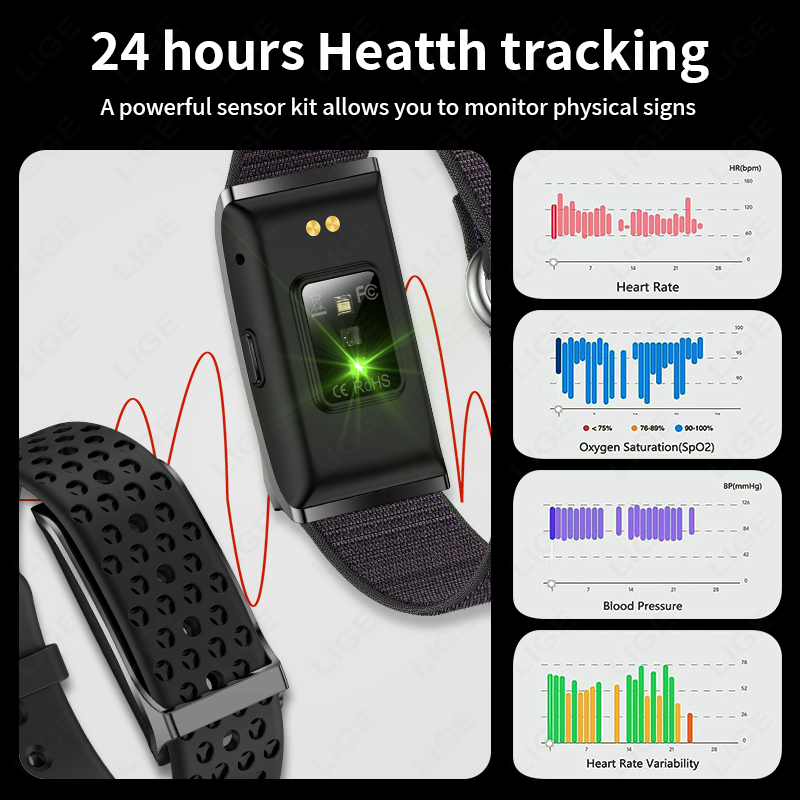 LIGE 100+ Sport Fitness Tracke - Men Accessories Bracelet recension och pris