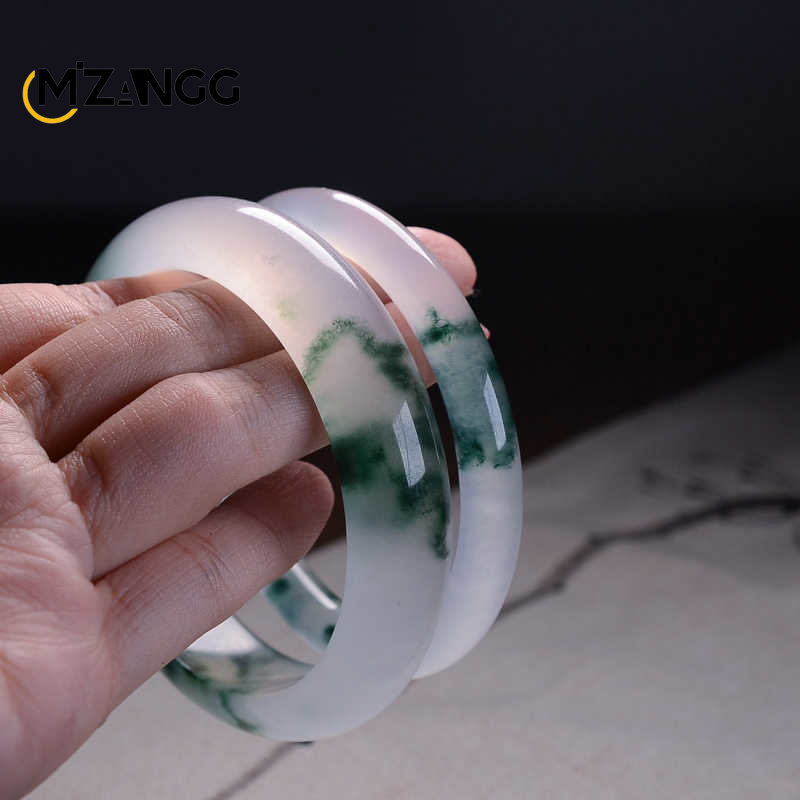 Natural Green Jadeite Bangle J - Men Accessories Bracelet recension och pris