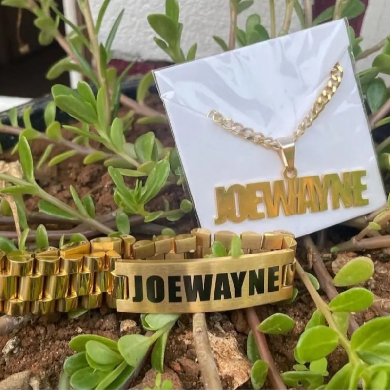 Custom Men Name Necklace Big B - Men Accessories Gift Set recension och pris