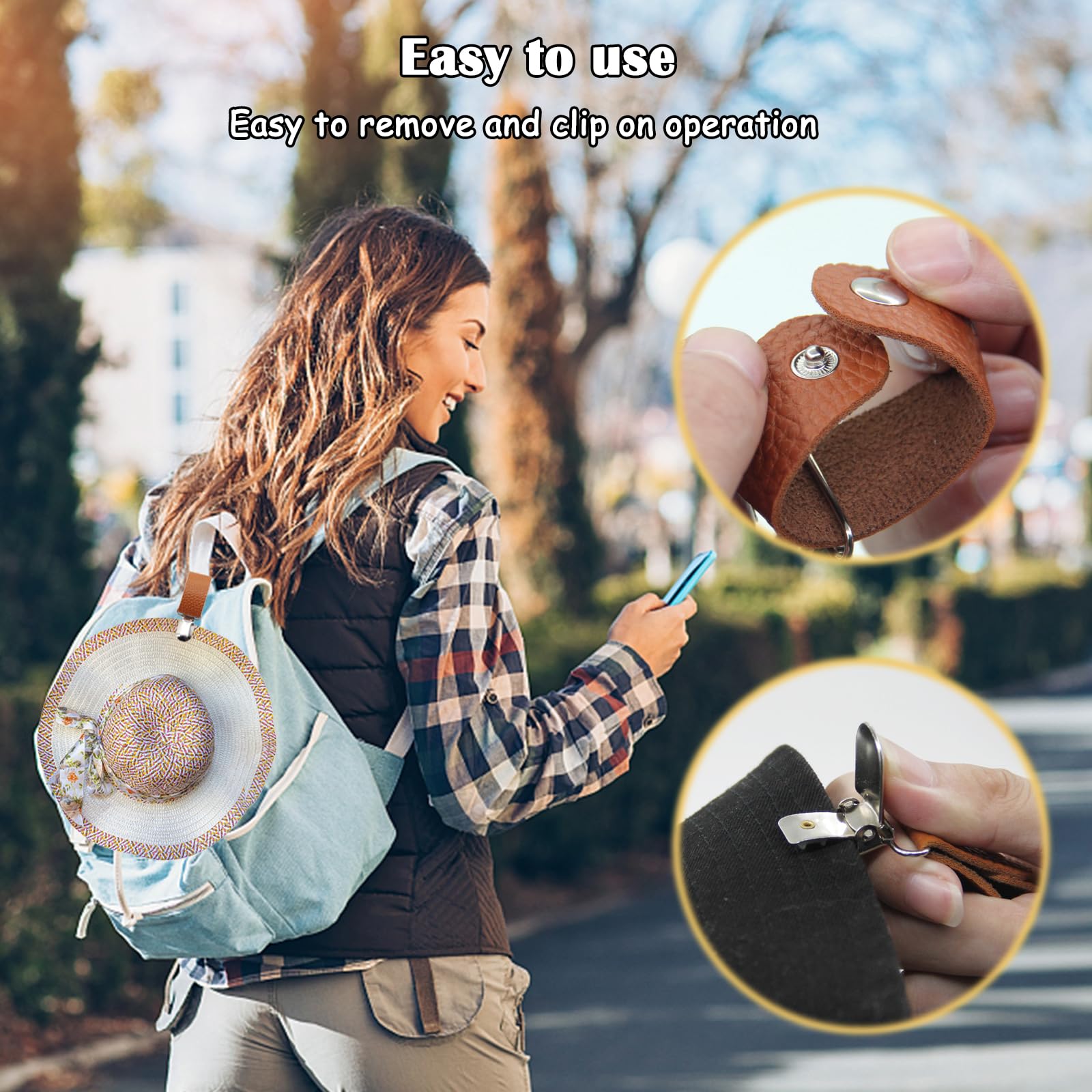 PU Leather Hat Clip for Travel - Men'S Accessories Travel Bag recension och pris