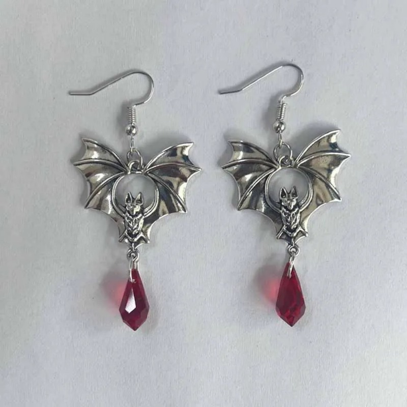 1Pair Gothic Vampire Bat Earri - Men'S Vampire Accessories recension och pris